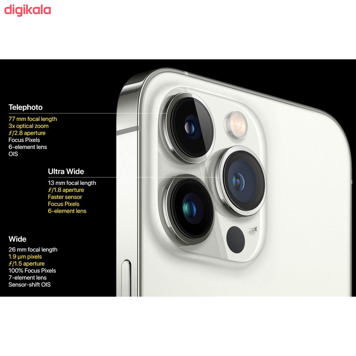 گوشی موبایل اپل مدل iPhone 13 Pro Max A2644 دو سیم‌ کارت